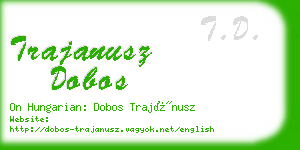 trajanusz dobos business card